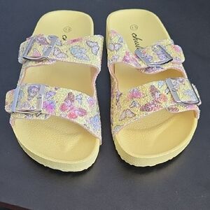 chic Kids Butterfly Sandals - Yellow and Pink
